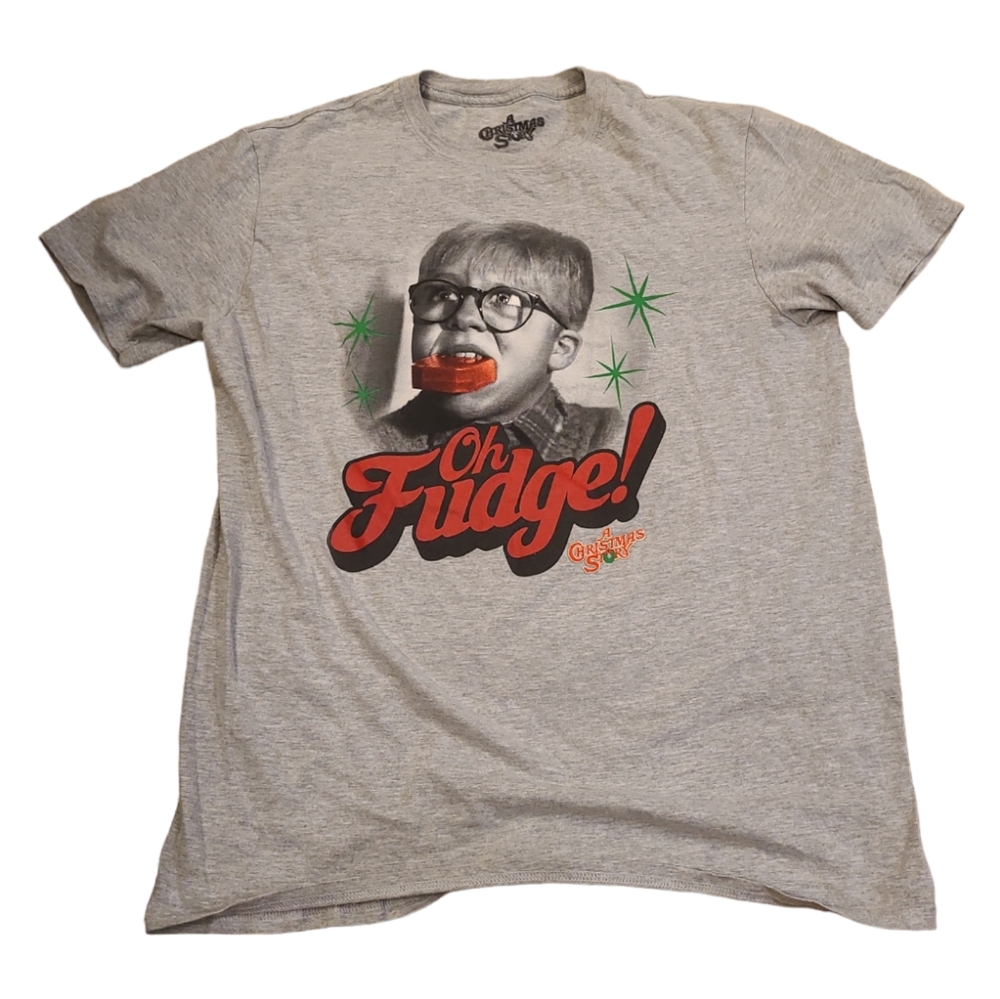 A Christmas Story Sz Large Oh Fudge Unisex T-Shirt